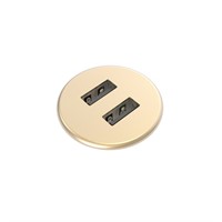 Axessline Micro - 2 USB-A laddare 10W, yellow quartz